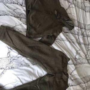 Matching green sweat set